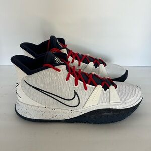 NEW Nike KYRIE 7 White, Navy & Red High-Top Basketball Shoes-U of A, Size 17
